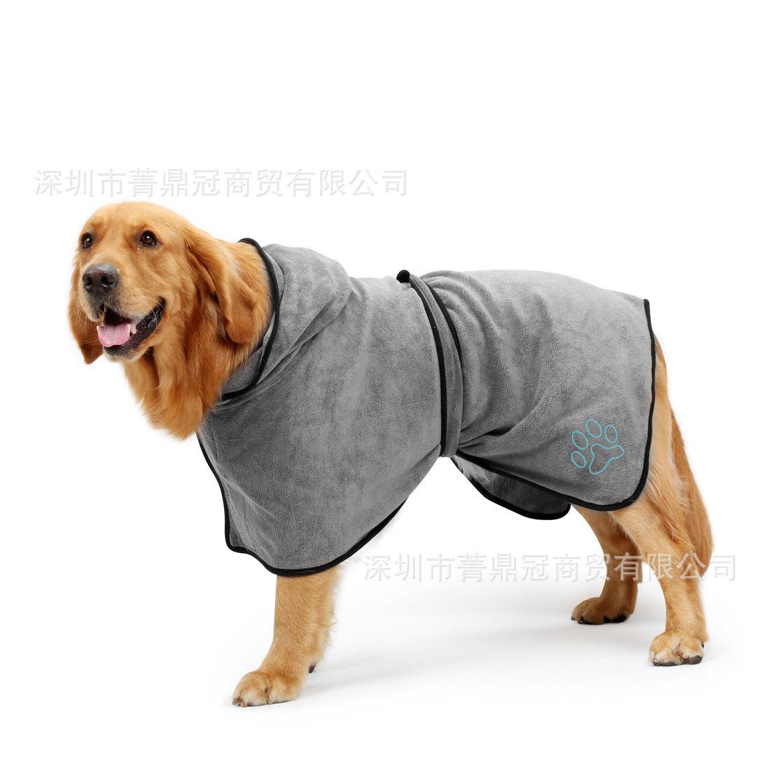 Ultra-Dry Pet Bathrobe - Super Absorbent Fine Fiber Towel For Cats And Dogs-5