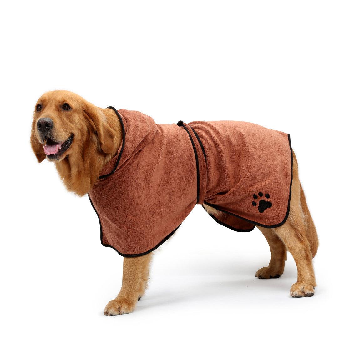 Ultra-Dry Pet Bathrobe - Super Absorbent Fine Fiber Towel For Cats And Dogs-2